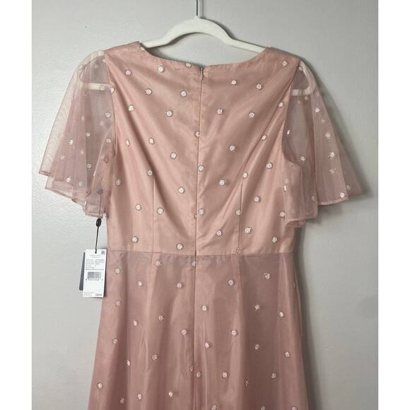 NWT ADRIANNA PAPELL DRESS GOWN 4 PINK FORMAL EVENING WEDDING GUEST BRIDESMAID - Picture 8 of 16